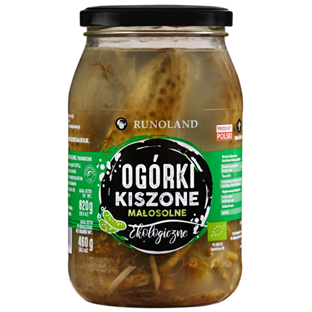 Ogórki kiszone małosolne BIO 820 g (460 g)