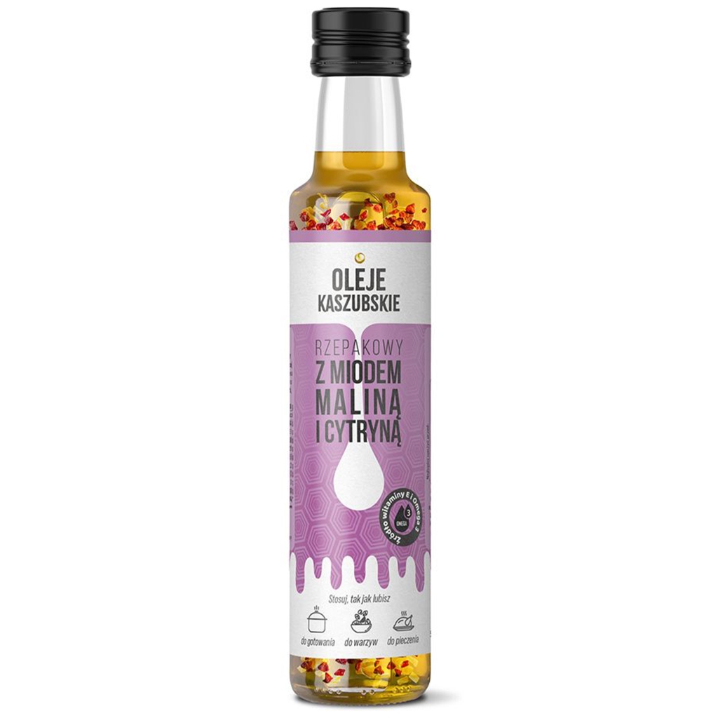 Olej rzepakowy z miodem, maliną i cytryną 250ml