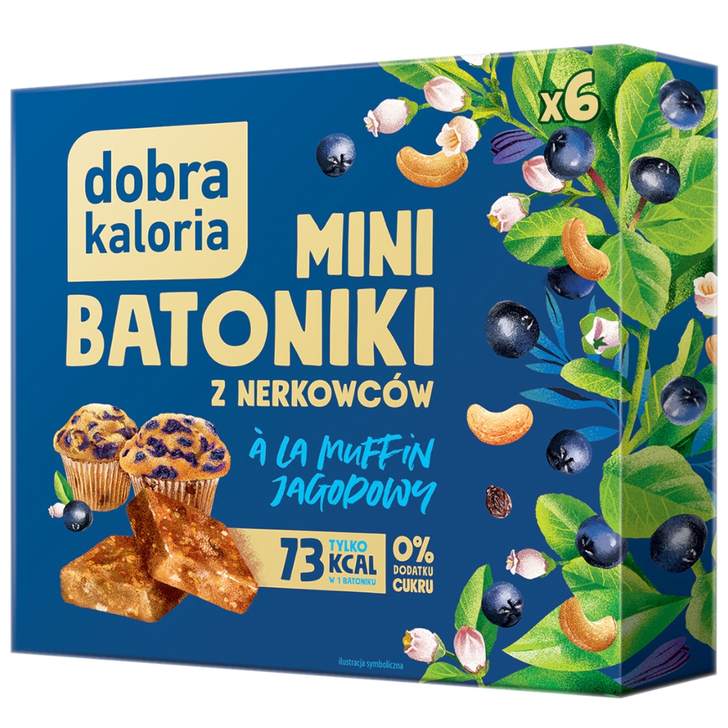 Mini batoniki z nerkowców à la muffin jagodowy 102g