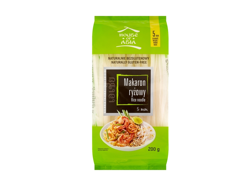 Bezglutenowy makaron ryżowy 5mm 200g