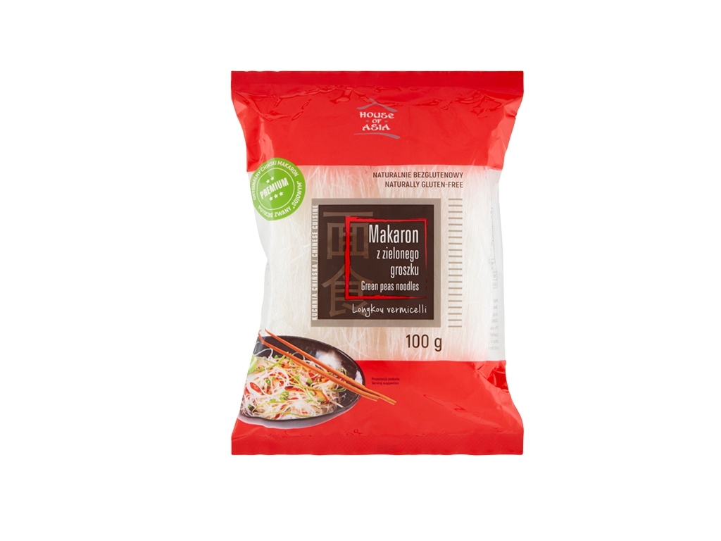 Bezglutenowy makaron z zielonego groszku 100g - House of Asia